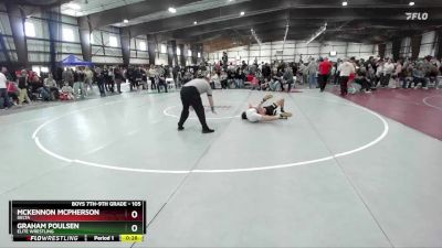 105 lbs Cons. Round 4 - Graham Poulsen, Elite Wrestling vs McKennon McPherson, Delta