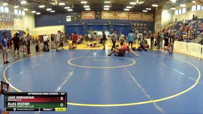 157 lbs Cons. Round 4 - Jake Kriegsman, Brevard FCA vs Elias Enzner, Cowboy Wrestling Club