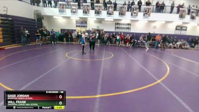 98 lbs Prelim - Gage Jordan, Riverton Middle School vs Will Frank, Shoshoni Junior High School