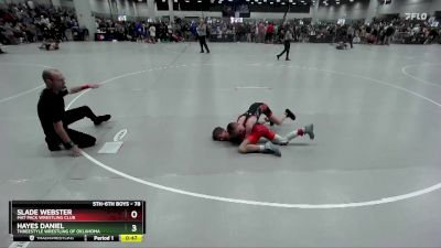 78 lbs Champ. Round 1 - Hayes Daniel, Threestyle Wrestling Of Oklahoma vs Slade Webster, Mat Pack Wrestling Club