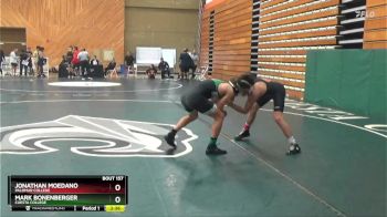 141 lbs Cons. Round 5 - Jonathan Moedano, Palomar College vs Mark Bonenberger, Cuesta College