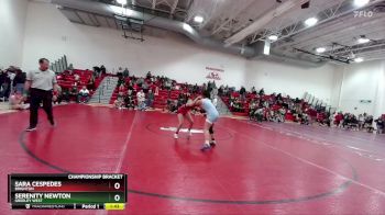 110 lbs Cons. Round 1 - Serenity Newton, Greeley West vs Sara Cespedes, Brighton
