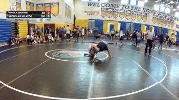165 lbs Quarterfinal - Nicholas Velazco, Christopher Columbus High School vs Brock Weaver, Camden County Outsiders
