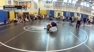 165 lbs Quarterfinal - Nicholas Velazco, Christopher Columbus High School vs Brock Weaver, Camden County Outsiders
