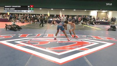 138 lbs Consi Of 16 #1 - Quincey Crawford, MO vs Bodie Abbey, MI
