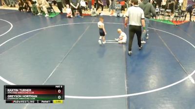 36 lbs Semifinal - Greyson Hortman, Champions Wrestling Club vs Raxtin Turner, Stallions Wrestling Club