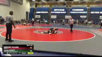 125 lbs Cons. Semi - Devin Garcia, California Baptist (Calif.) vs Gregory Villoria, Menlo
