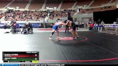 D4-285 lbs Champ. Round 1 - Elisha Alfred, Bagdad HS vs Brock Haws, Pima