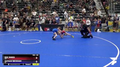 63 lbs Quarterfinal - Roc Rhees, MO vs Nathan Beckham, CA