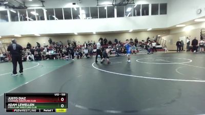 135 lbs Semifinal - Adam Lewellen, Steelclaw Wrestling Club vs Justo Diaz, Cashmere Wrestling Club