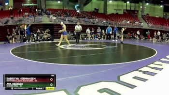 135 lbs Finals (2 Team) - Sabriyya Hermansen, Papillion-La Vista South Girls vs Ava Rediger, Seward Girls