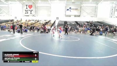 102 lbs Cons. Round 3 - Nicholas Puleo, District 3 Wrestling vs Alexaer Spano, Club Not Listed