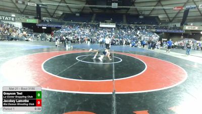 108 lbs Champ. Rd Of 16 - Grayson Teel, La Center Grappling Club vs Jacobey Lamothe, Mat Demon Wrestling Club