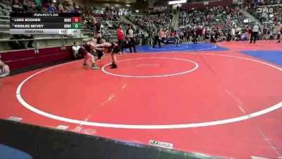 70 lbs Semifinal - Luke Booher, Honey Badger Wrestling Club vs Kinslee McVey, Honey Badger Wrestling Club