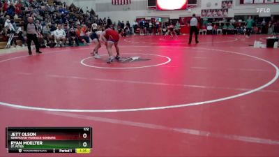 172 lbs Quarterfinal - Jett Olson, Kerkhoven-Murdock-Sunburg vs Ryan Moelter, St. Peter