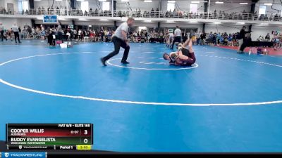 Elite 165 lbs Champ. Round 2 - Buddy Evangelista, Wisconsin-Whitewater vs Cooper Willis, Augsburg