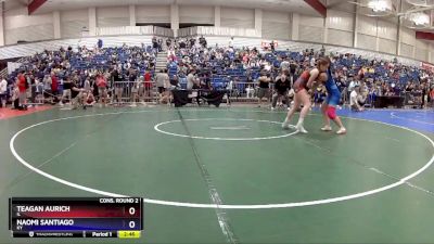 155 lbs Cons. Round 2 - Teagan Aurich, IL vs Naomi Santiago, KY