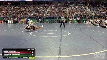 1A 165 lbs 1st Place Match - Alek Millikan, Uwharrie Charter Academy vs Andrew Meadows, Mt Airy