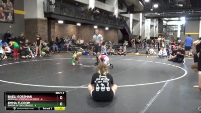 58 lbs Round 1 (4 Team) - Baeli Gossman, Nebraska Wrestling Academy vs Emma Florom, Queens Of The Corn Red