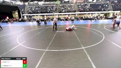 7th - 8th grade - 123 Cons. Round 2 - Jack Kirk, Iowa vs Jax Wilson, Moyer Elite Wrestling