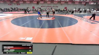 197 lbs Champ. Round 2 - Ben Bergen, Unattached vs Angel Jaimes, Aurora Universtiy