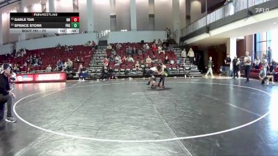 70 lbs Cons. Round 1 - Spence Stork, Virginia Team Predators vs Gable Tan, Nova WC