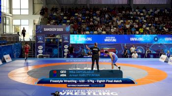 57 kg 1/8 Final - Nika Zangaladze, Georgia vs Arman Harutyunyan, Armenia