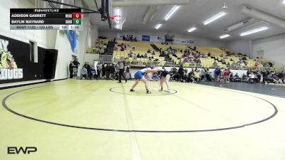 125 lbs Rr Rnd 3 - Addison Garrett, Rogers High School Girls vs Baylin Maynard, Sand Springs Girls
