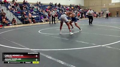 197 lbs Quarterfinal - Carlos Mendez Lll, Unattached vs Asaiah Kamplain, Corban University