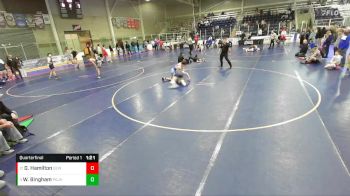 144 lbs Quarterfinal - Grey Hamilton, Evanston Elite Wrestling vs Wyatt Bingham, Pleasant Grove Jr. High