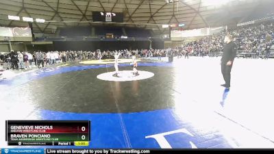 39-41 lbs Quarterfinal - Genevieve Nichols, Shelton Wrestling Club vs Braven Ponciano, Team Aggression Wrestling Club