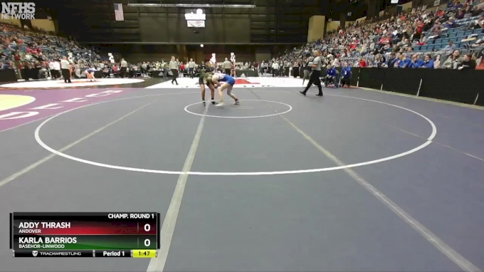 115 lbs Champ. Round 1 - Addy Thrash, Andover vs Karla Barrios, Basehor ...
