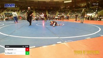 52 lbs Consi Of 4 - Gracie Tokarski, Jaguars vs Kynslee Church, Team Tulsa Wrestling Club