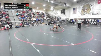 120 lbs Quarterfinal - Osvaldo Mendoza, Arroyo vs Aaron GonZalez, Mater Dei