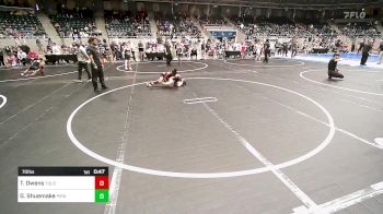 70 lbs Quarterfinal - Terrynn Owens, Tulsa North Mabee Stampede vs Gabriel Shuemake, Pirate Wrestling Club