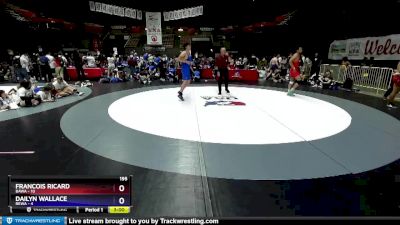 195 lbs Placement Matches (16 Team) - Francois Ricard, BAWA vs Dailyn Wallace, REWA