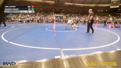 76 lbs Consi Of 8 #1 - Abel Glover, Brushy Wrestling Club vs Maddox Wilson, Refinery
