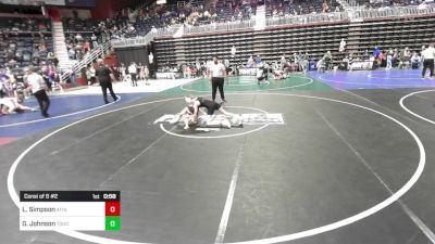 98 lbs Consi Of 8 #2 - Lucas Simpson, Athlos Wrestling vs Gunner Johnson, Touch Of Gold WC