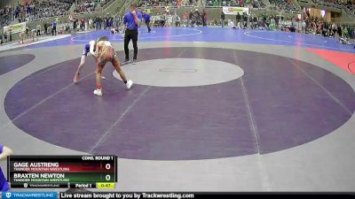 83 lbs Cons. Round 1 - Braxten Newton, Thunder Mountain Wrestling vs Gage Austreng, Thunder Mountain Wrestling