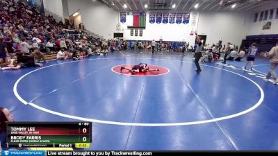 80 lbs Cons. Round 3 - Brody Farris, Clear Creek Middle School vs Tommy Lee, Sage Valley Jr High