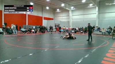 207 lbs Cons. Semi - Lyla Hensen, Unattached vs Jamie Shapton, West Liberty