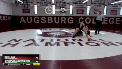 197 lbs Cons. Round 2 - Dayshaun Albertorio Medina, Nebraska Wesleyan vs Devin Daiz, Nebraska Wesleyan