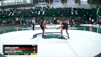 184 lbs Quarterfinal - Adrien Cramer, Central Michigan vs Brayden Mirjavadi, Grand Valley State