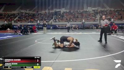 D1-144 lbs Champ. Round 1 - Josiah Bohn, Westpoint vs Aparicio Xavier, Apollo