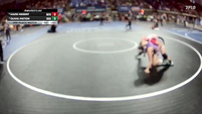 G 152 lbs 3rd Place Match - Olivia Patton, South Beauregard Girls vs Hazie Hebert, North Vermilion Girls