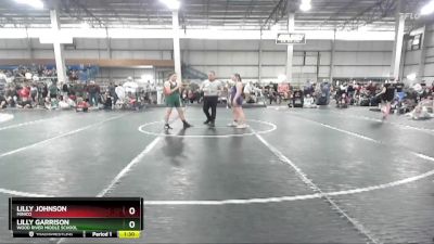 132 lbs Quarterfinal - Lilly Garrison, Wood River Middle School vs Lilly Johnson, Minico