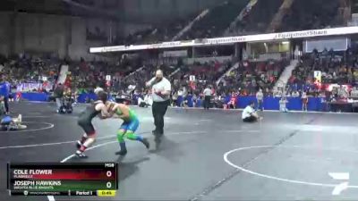 95 lbs Quarterfinal - Cole Flower, Plainville vs Joseph Hawkins, Wichita Blue Knights