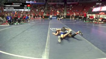 3A-126 lbs Cons. Round 4 - Caiden Lounsberry, Cedar Falls vs Joey Cahill, Waukee Northwest