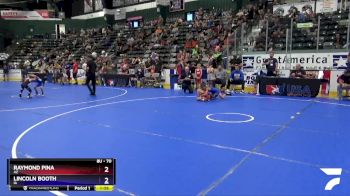 70 lbs Quarterfinal - Raymond Pina, AZ vs Lincoln Booth, IA