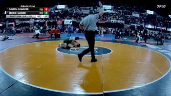 AA - 157 lbs Champ. Round 1 - Colten Conover, Flathead (Kalispell) vs Jacob Hahner, Belgrade